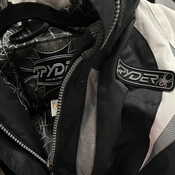 Spyder ski Jacket snow pants set black/white fits XS-XXS - Picture 6 of 11